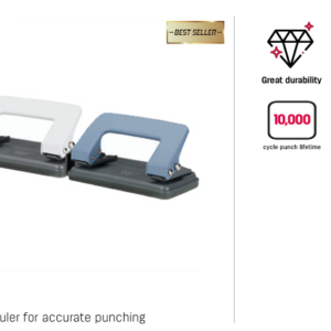 TWO HOLE  PUNCH  ECONOMICAL WITH RULER (10 SHEETS)