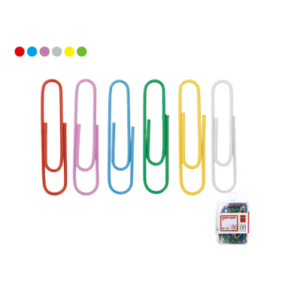 COLORED PAPER CLIPS (1X100) 29MM