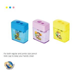 DELI PENCIL SHARPENER TWO HOLE SCHOOL TYPE (CUP MODEL)