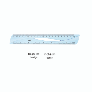 DELI RULER 20CM (BLUE)
