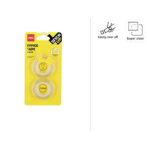INVISIBLE TAPE WITH DISPENSER  18MMX45UMX18.3M(1X2) (CLEAR)