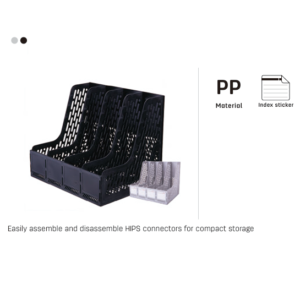 MAGAZINE RACK 4PCS ATTACHED (BLACK)