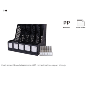 MAGAZINE RACK 5PCS ATTACHED (BLACK)