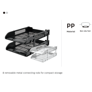 2 TIER DOCUMENT TRAY BLACK
