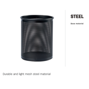DELI PEN STAND METAL HEAVY DUTY ROUND