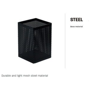 DELI PEN STAND METAL HEAVY DUTY SQUARE